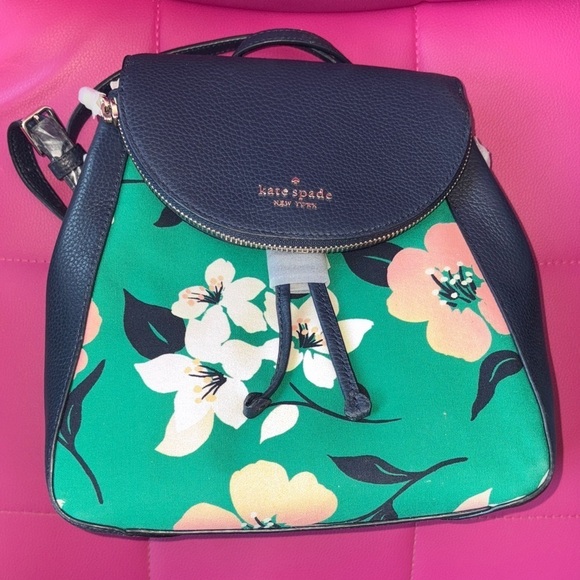 Kate Spade Leila Lily Blooms Medium Flap Backpack main image 4
